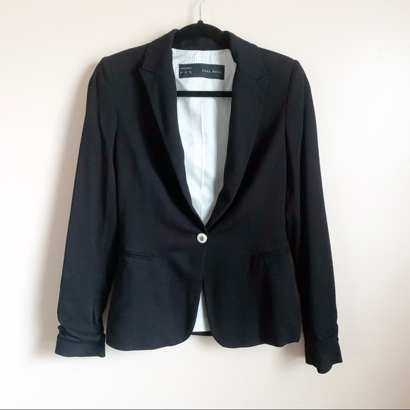 Zara• black classic blazer size small s - Picture 6 of 6